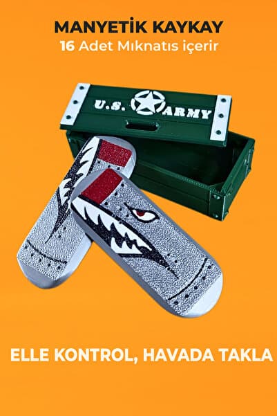 Creva Kickflip Mıknatıslı Kaykay Stres Oyuncağı Fidget Slider - KöpekBalığı (KUTULU)