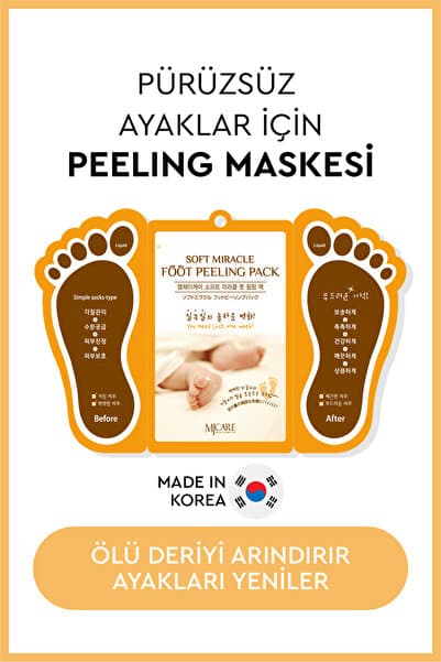 Miracle Foot Peeling Pack - Mjcare Çorap Tipi Ayak Peeling Maskesi
