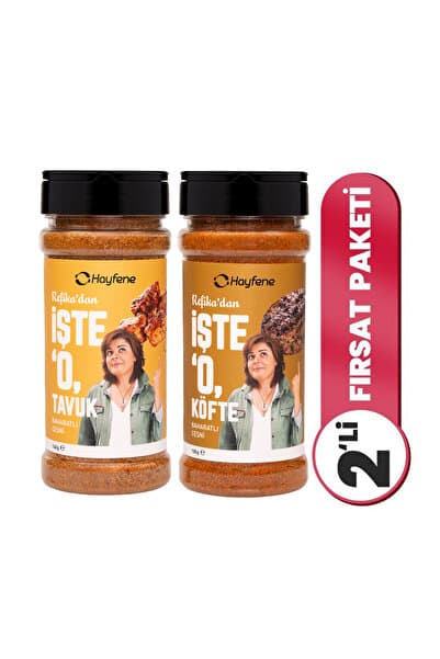 Hayfene Refika'dan Işte O Tavuk Baharatlı 140g ve İşte O Köfte Baharatlı Çeşni 100g Baharat Seti
