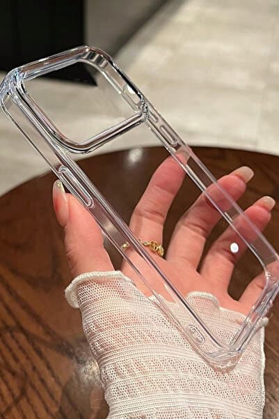 KVK PRİVACY Iphone 17 Pro Kılıf Sert Şeffaf Sararmaz İnce Kılıf Premium Ultra Net Kamera Çıkıntılı Kapak