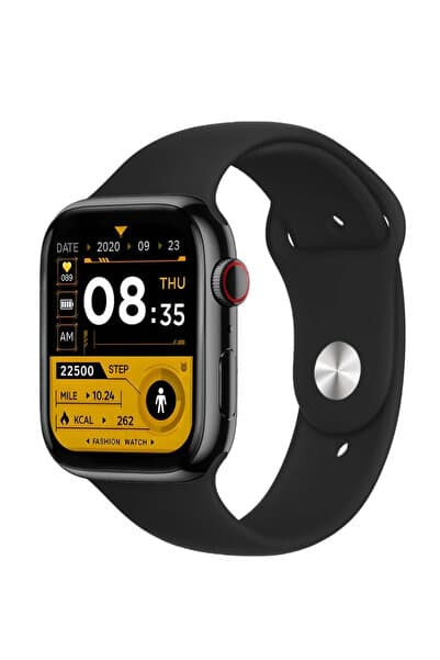 zmsmart Akıllı Saat Sesli Görüşme Özellikli Parlak Kasa Spor Modlu 45mm Unisex Siyah-Siyah DW67
