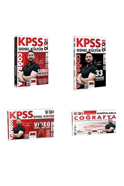Yargı Yayınları Yargı 2026 KPSS Genel Kültür Coğrafya Soru - Deneme - Video Ders - Harita Seti (Engin Eraydın)