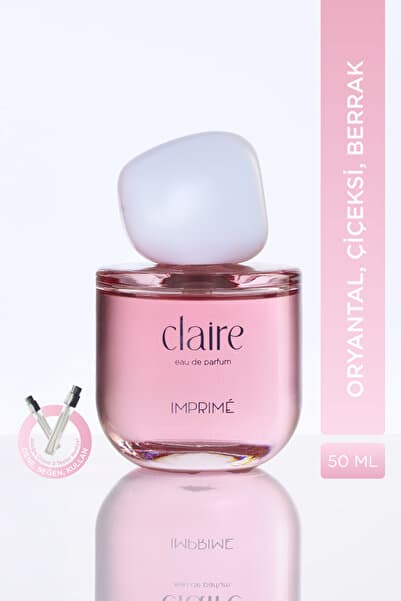 Imprime Claire EDP Kadın Parfüm 50ml | Oryantal & Çiçeksi | Mandalina, Yasemin, Gül, Şeftali, Misk, Amber