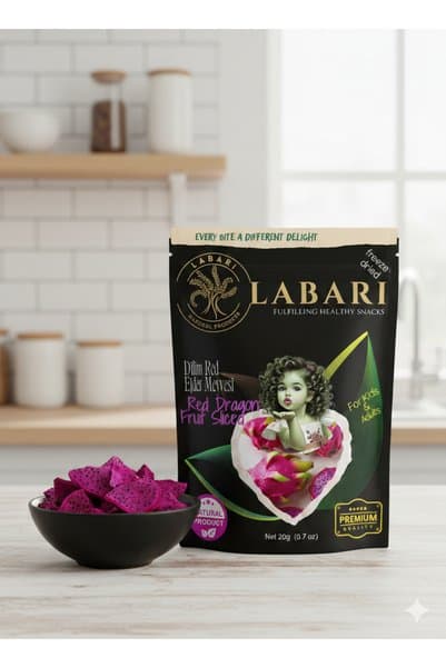 Labari Dondurularak Kurutulmuş Kırmızı (Mor) Ejder Meyvesi Dilimleri 20 gram