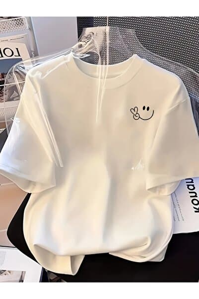 uyguntarz Unisex Smile Baskılı Tasarım Tshirt