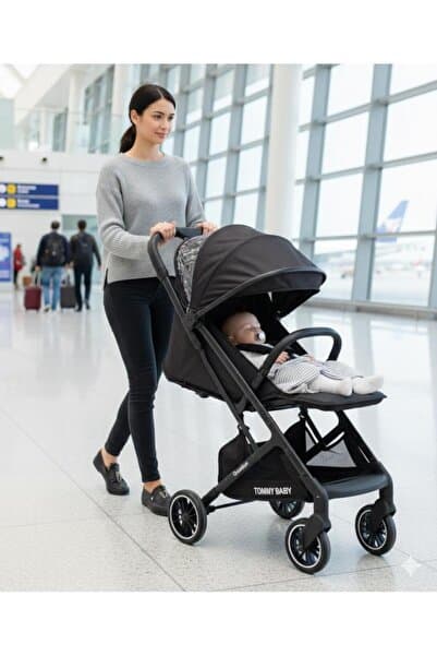 Tommybaby Quantum Kabin Bebek Arabası Kabin Boy Bebek Arabası Pedli Katlanabilir Yağmurluk Hediye