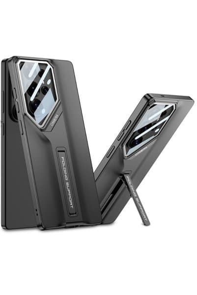 Rivor Galaxy S26 Ultra Uyumlu Kılıf Kamera Lens Cam Korumalı Katlanır Standlı Sert PC Premium Kapak