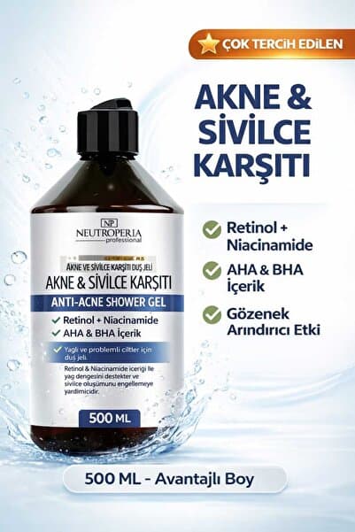 NP Neutroperia Professional Akne ve Sivi.lce Karşıtı Duş jeli 500 ML
