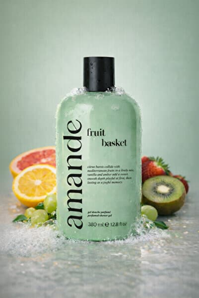 Amande Fruit Basket Karışık Meyve Kokulu Parfümlü Duş Jeli 380 ml | Vegan Formül