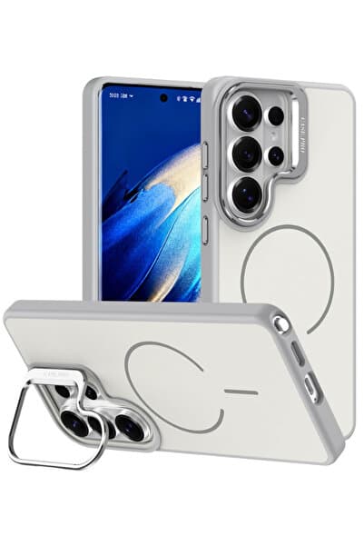 Rivor Galaxy S26 Ultra Uyumlu Kılıf Kamera Standlı MagSafe Destekli Mat Koruyucu Premium Kapak