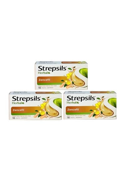 Strepsils Herbal Zencefil Aromali 16 Pastil 3 adet