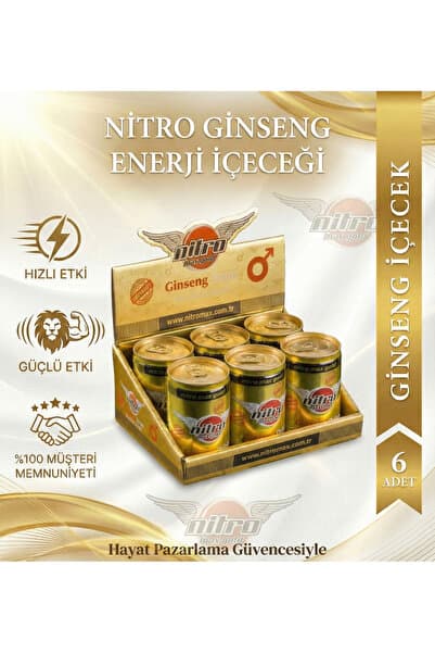 nitromax gold Nitromax Ginseng +18 Enerji İçeceği - 6'lı Set (Gizli Gönderim)