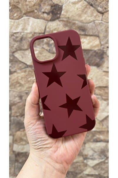 Vip Case İphone 11 Uyumlu Bordo Star Silikon Darbe Emici Klasik Korumalı Rubber Kılıf