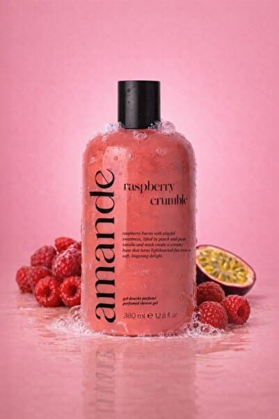 Amande Raspberry Crumble Paçuli ve Ahududu Kokulu Parfümlü Duş Jeli 380 mI Vegan Formül