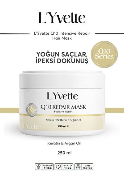 L'Yvette Argan Yağı, Shea Butter ve Q10 İçeren Yoğun Onarıcı Saç Maskesi