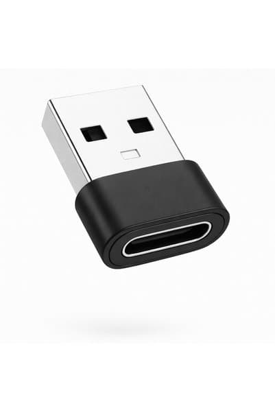 Voultage USB To Type-C OTG Dönüştürücü 3A Hızlı Şarj Destekli Siyah
