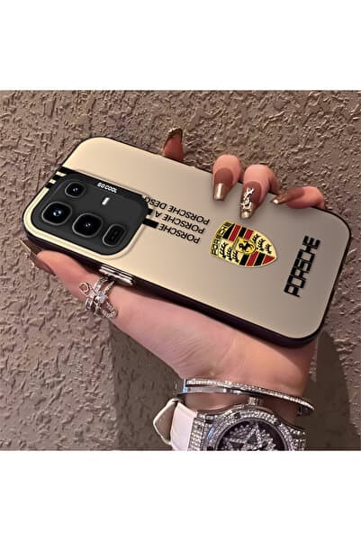 CHICASELUX Infinix Note 50 4G ile Uyumlu Porsche Desenli Silikon Kenar Sert Arka Anti Düşme Telefon Kılıfı