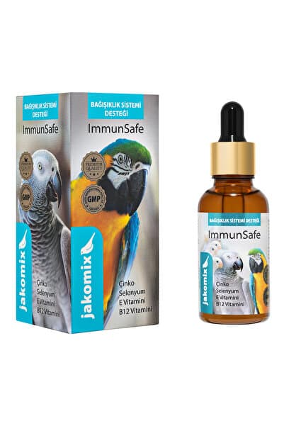 jakomix ImmunSafe 30 ml | Vitamin Bağışıklık Desteği | Papağan, Muhabbet Kuşu, Kanarya ve Tüm Kafes Kuşları İçin