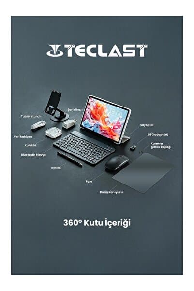 T65 8/128 GB 13.4'' Tablet (Resmi Dist. Garantili) KILIF+KLAVYE+MOUSE+KULAKLIK+KALEM+STAND HEDİYELİ
