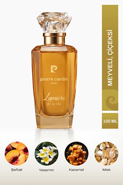 Pierre Cardin Lumiere EDP Kadın Parfüm 100 ml|Çiçeksi|Şeftali, Yasemin, Greyfurt, Portakal Çiçeği, Karamel, Misk