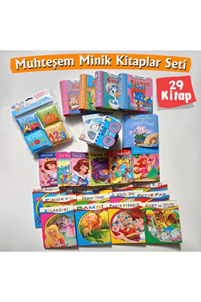 Çiçek Yayıncılık Muhteşem Minik Kitaplar Seti - 29 Kitap - Banyo kitapları hediyeli -