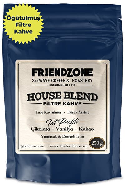 Friendzone 3rd Wave Coffee & Roastery House Blend Filtre Kahve (Öğütülmüş Filtre Kahve) 250 g