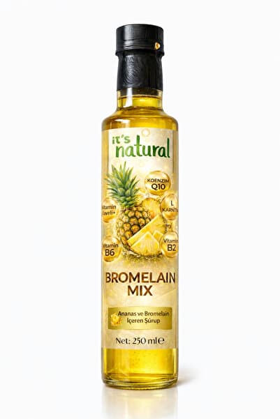 it's Natural Bromelain Şurubu 250 ml Bromelain Ananas İçeren Detox Mix