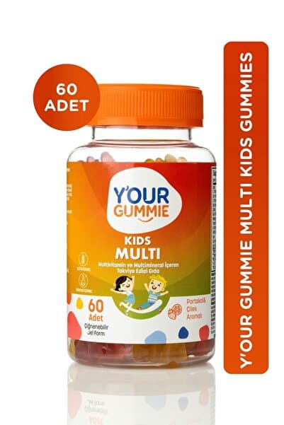 Kids Multi Gummies- Çocuklar için Multivitami & Multimineral İçeren Çiğnenebilir Jel Form