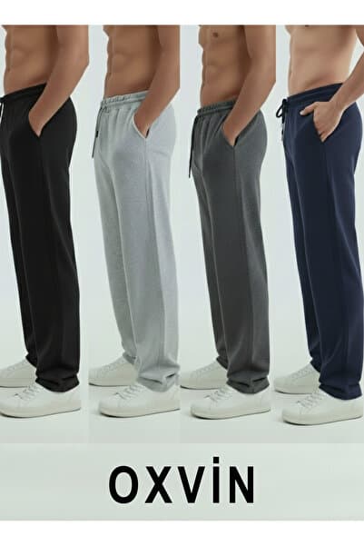 OXVİN Walker Baggy 4'lü Oversize Eşofman Altı Bol Paça 2 Iplik Orta Kalınlıkta Uzun (ORİJİNAL KALIP)