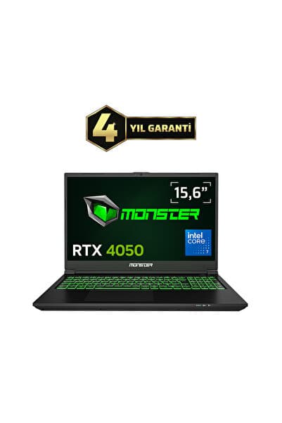 MONSTER Abra A5 V21.8.4 Intel Core 7 250H 16 GB RAM 1 TB SSD 6 GB RTX 4050 FreeDOS 15,6" 144 Hz