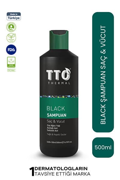 Saç Ve Vücut Şampuanı 400 + 100 Ml Black ( Çay Ağacı Yağı / Tea Tree Oıl)