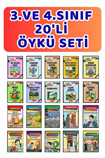 GÖNÜL YAYINCILIK 3.ve.4.sınıflar Için Okumayı Sevdiren Hikaye Kitabı Seti 20 Kitap