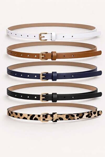 5'li set ince gold tokalı kemer