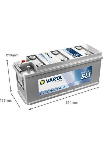 Varta 130 amper 12 volt 1000 en marş gücü akü j10 traktör ve ağır vasıta. 2025 üretim yeni model