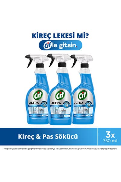 Ultra Sprey Kireç ve Pas Sökücü 750 ml x3