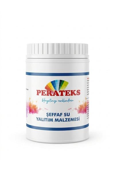 Perateks Şeffaf Sutut Su Yalıtım Malzemesi 1 Kg - Sıvı Cam Etkili Balkon Fayans Üstü İzolasyon - UV Dayanımlı
