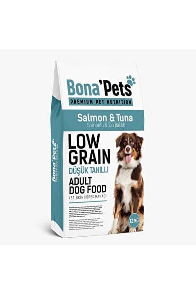 bona pets Bona’Pets Premium Düşük Tahıllı Somonlu ve Ton Balıklı Yetişkin Köpek Maması 12 Kg