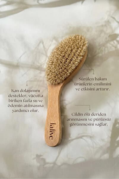 Lalive Doğal At Kılı Fırçası 120 gr Arındırıcı Fırça