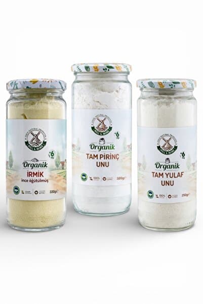 Mill & More Only Natural Products +6 Ay Set - Organik Tam Pirinç Unu 320 g + Organik Bebek İrmiği 330 g + Organik Tam Yulaf Unu 250 g