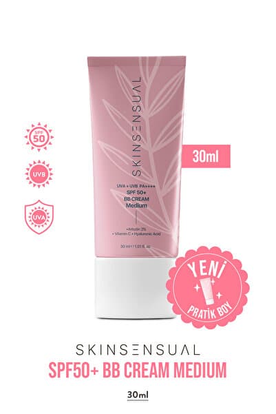 Skin Sensual BB Krem Medium 30ml SPF50 PA++++ | Leke Karşıtı, Aydınlık Cilt Görünümü | UVA/UVB Koruma