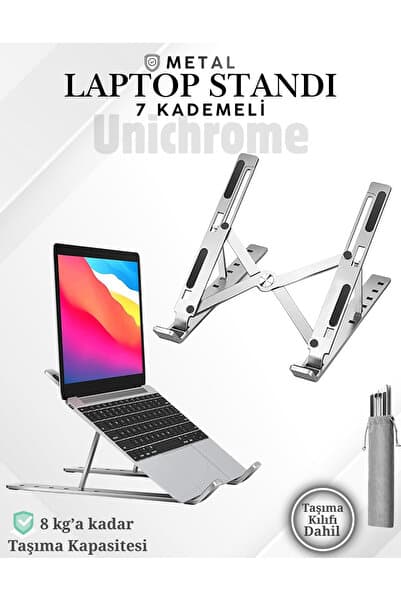 Unichrome Metal Laptop Yükseltici Stand Ayarlanabilir Macbook Notebook Tablet Altlık Dizüstü Bilgisayar Tutucu
