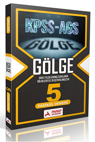 Paraf Akademi KPSS AGS GÖLGE 5 FASİKÜL DENEME