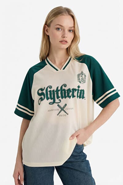 Defacto Harry Potter Oversıze Polo Yaka Baskılı Kısa Kollu Tişört G0832AX26SP
