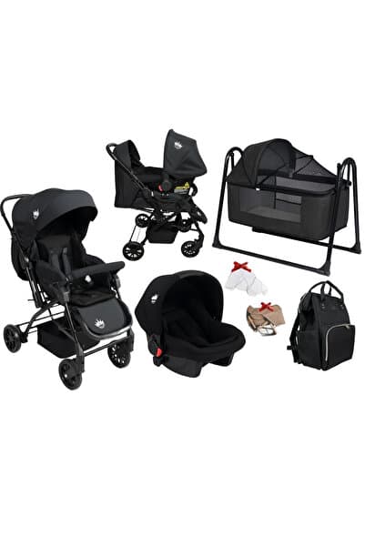 4 Baby Olympus Çift Yönlü Bebek Arabası Puset Çanta Beşik Fırsat Seti Antrasit