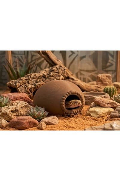 VİONEL Yula Sürüngen Teraryum Mağarası Gecko Kertenkele Saklanma Alanı Reptile Hide Dekor