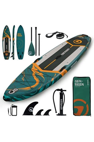 genreen 335 cm x 86 cm x 15 Cm Şişme Paddle Board – Sup Board 195 kg Taşıma Kapasiteli Aile & Yoga S