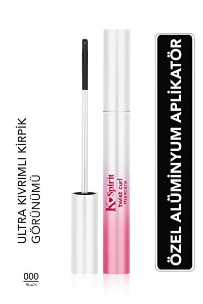 Flormar K-Spirit Ekstra Kıvırıcı ve Uzatıcı Etkili Metal Fırçalı Siyah Maskara