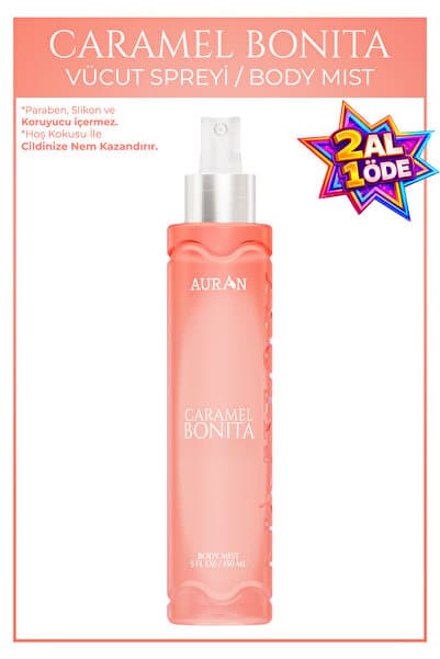 AURAN Caramel Bonita Parfümlü Kadın Vücut Spreyi Çekici ve Etkileyici Vücut Misti Body Mist Spray 150ml