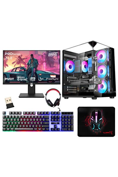 TURBOX Tx8370 Ryzen 5 5600 16GB 512GB NVMe RTX3050 Ekran Kartı 23.8 200Hz Oyuncu Oem Paket