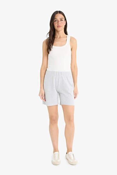 Defacto Regular Fit Normal Bel Düz Paça Bermuda Şort U4570AZ25SM